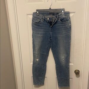 Lucky Brand Distressed Blue Ankle Jeans